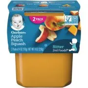GERBER 2ND FOODS APPLE PEACH SQUASH 2 PACK 4OZ EACH