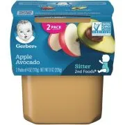 GERBER 2ND FOODS APPLE AVOCADO 2 PACK 4OZ EACH