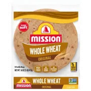 MISSION 100% WHOLE WHEAT FLOUR TORTILLAS 16OZ