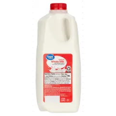GREAT VALUE WHOLE MILK 64OZ
