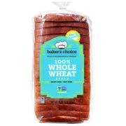 BAKERS CHOICE 100% WHOLE WHEAT BREAD 16OZ