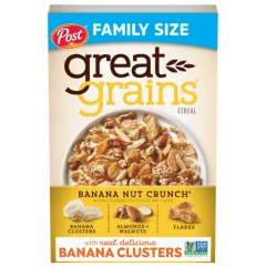 POST GREAT GRAINS BANANA NUT CRUNCH CEREAL 18OZ