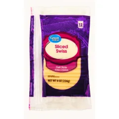 GREAT VALUE SWISS SLICES 8OZ