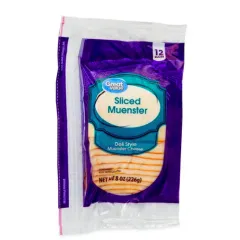 GREAT VALUE MUENSTER SLICES 8OZ