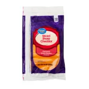 GREAT VALUE SHARP CHEDDAR SLICES 8OZ