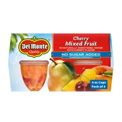 DEL MONTE CHERRY MIXED FRUIT 4 PACK 4OZ EACH