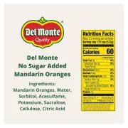 DEL MONTE NO SUGAR ADDED MANDARIN ORANGES 15OZ