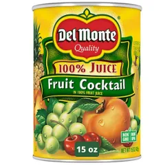 DEL MONTE 100% JUICE FRUIT COCKTAIL 15OZ