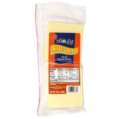 HAOLAM KOSHER WHITE CHEDDAR SLICES 16OZ
