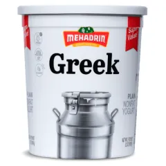 MEHADRIN KOSHER NONFAT PLAIN GREEK YOGURT 32O