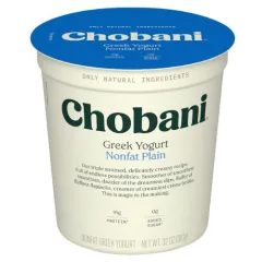 CHOBANI NONFAT PLAIN GREEK YOGURT 32OZ