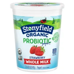 STONYFIELD ORGANIC WHOLE STRAWBERRY YOGURT 32OZ