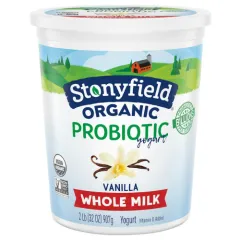 STONYFIELD WHOLE MILK ORGANIC VANILLA YOGURT
