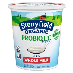 STONYFIELD ORGANIC WHOLE FAT PLAIN YOGURT 32O