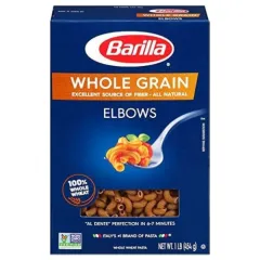 BARILLA WHOLE GRAIN ELBOW PASTA 16OZ