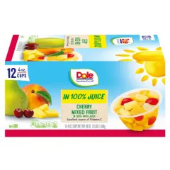 DOLE CHERRY MIXED FRUIT IN 100% JUICE 12 PACK 4OZ EACH