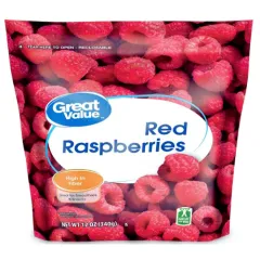 GREAT VALUE FROZEN RED RASPBERRIES 12OZ