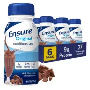 ENSURE NUTRITION SHAKE CHOCOLATE 6 PACK 8OZ EACH
