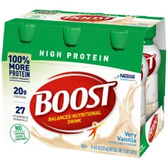 BOOST HIGH PROTEIN VANILLA DRINK 6 PACK 8OZ EACH