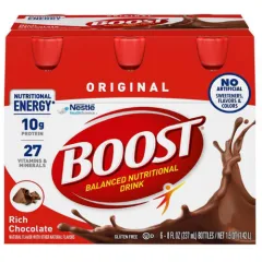 BOOST ORIGINAL CHOCOLATE 6 PACK 8OZ EACH