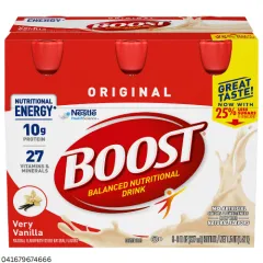 BOOST ORIGINAL VANILLA 6 PACK 8OZ EACH