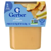 GERBER 2ND FOODS PEAR PINEAPPLE 2 PACK 4OZ EACH