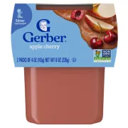 GERBER 2ND FOODS APPLE CHERRY 2 PACK 4OZ EACH