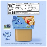 GERBER 2ND FOODS APPLE STRAWBERRY BANANA 2 PACK 4OZ EACH
