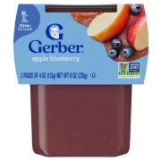 GERBER 2ND FOODS APPLE BLUEBERRY 2 PACK 4OZ EACH