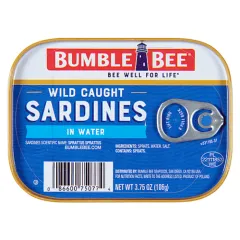 BUMBLE BEE SARDINES IN WATER 3.75OZ