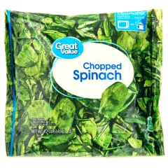 GREAT VALUE FROZEN CHOPPED SPINACH 12OZ