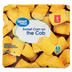 GREAT VALUE FROZEN CORN ON THE COB 6CT