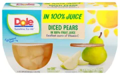 DOLE PEAR FRUIT CUP 4PK*4OZ