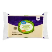 GREAT VALUE LOW MOISTURE PART SKIM MOZZARELLA BLOCK 16OZ