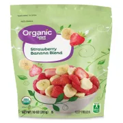 GREAT VALUE FROZEN ORGANIC STRAWBERRY BANANA BLEND 10OZ